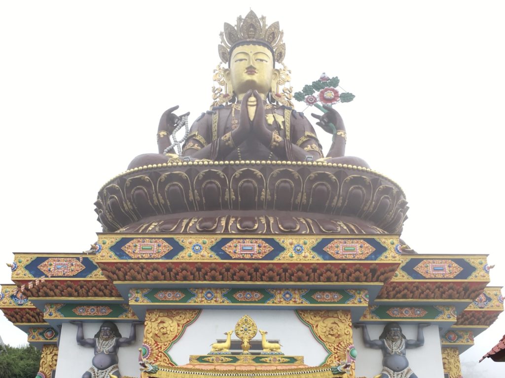 Statue of Chenrezig, archetype of compassion, in Sikkim (India)