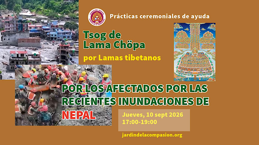 Tsog Lama Chöpa por afectados inundaciones de Nepal